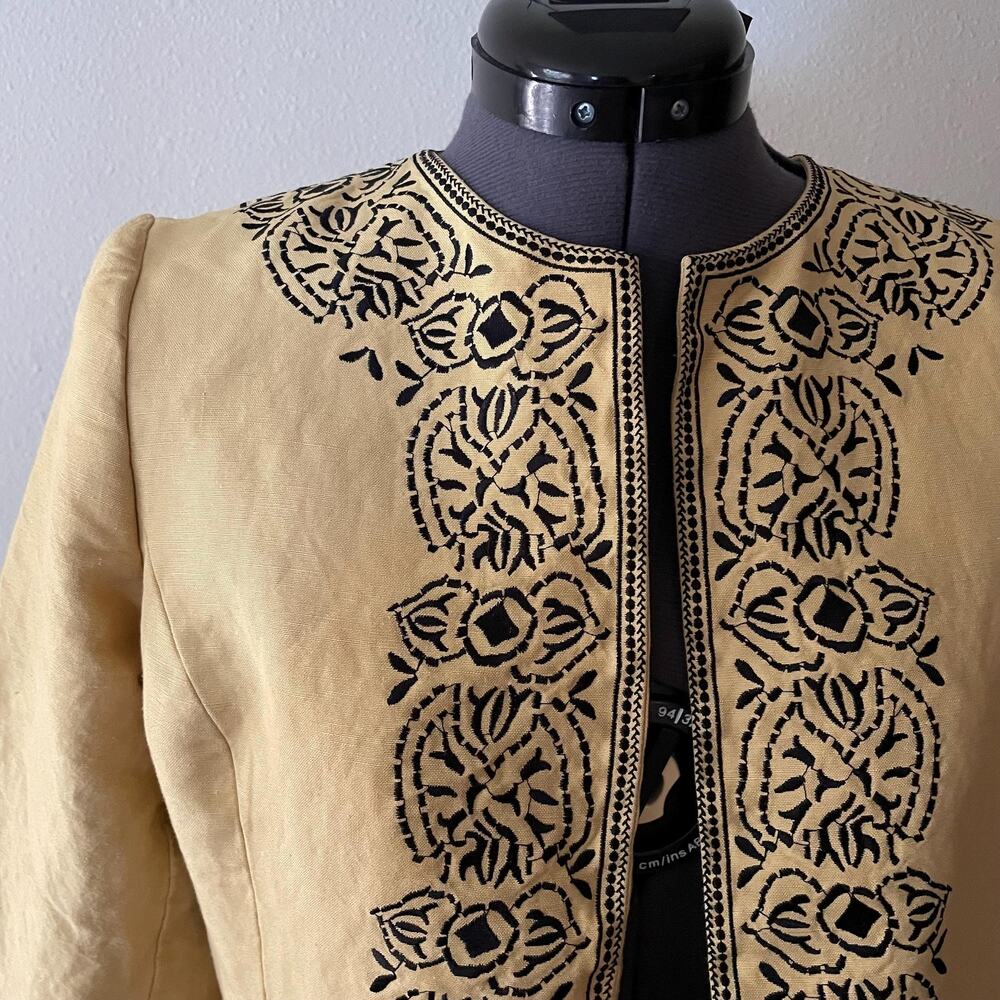 90s vintage embroidered jacket boho whimsigoth cottagecore - Picture 2 of 6